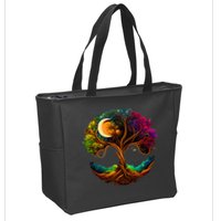 Moon Phases Tree Of Life Zip Tote Bag