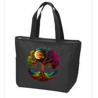 Moon Phases Tree Of Life Zip Tote Bag