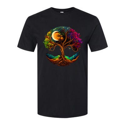 Moon Phases Tree Of Life Softstyle CVC T-Shirt