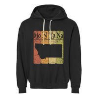 Montana Periodic Table Elements State Of Montana Map Garment-Dyed Fleece Hoodie