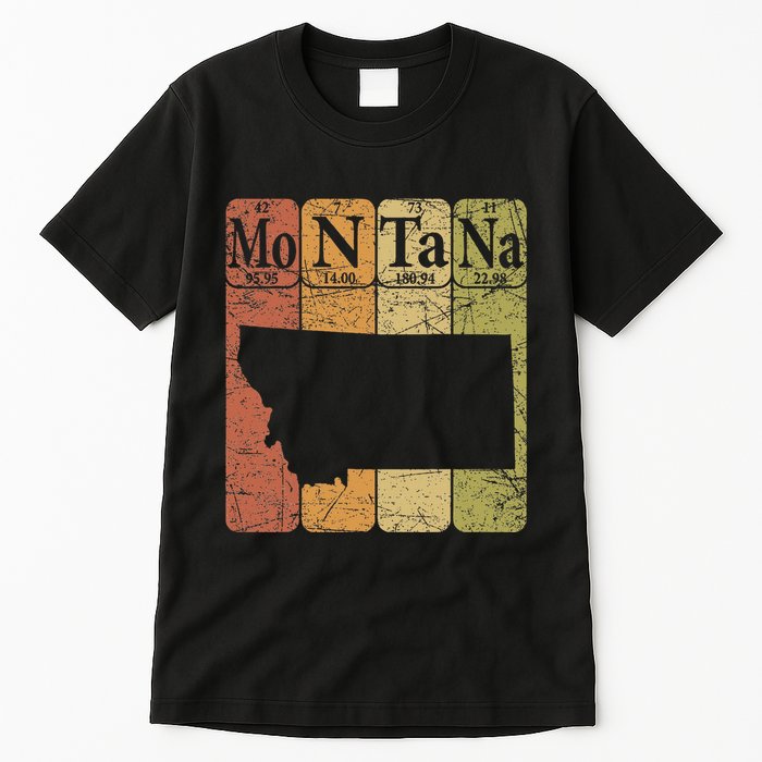 Montana Periodic Table Elements State Of Montana Map Tall T-Shirt
