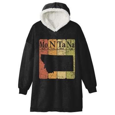 Montana Periodic Table Elements State Of Montana Map Hooded Wearable Blanket