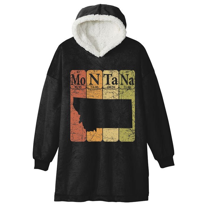 Montana Periodic Table Elements State Of Montana Map Hooded Wearable Blanket