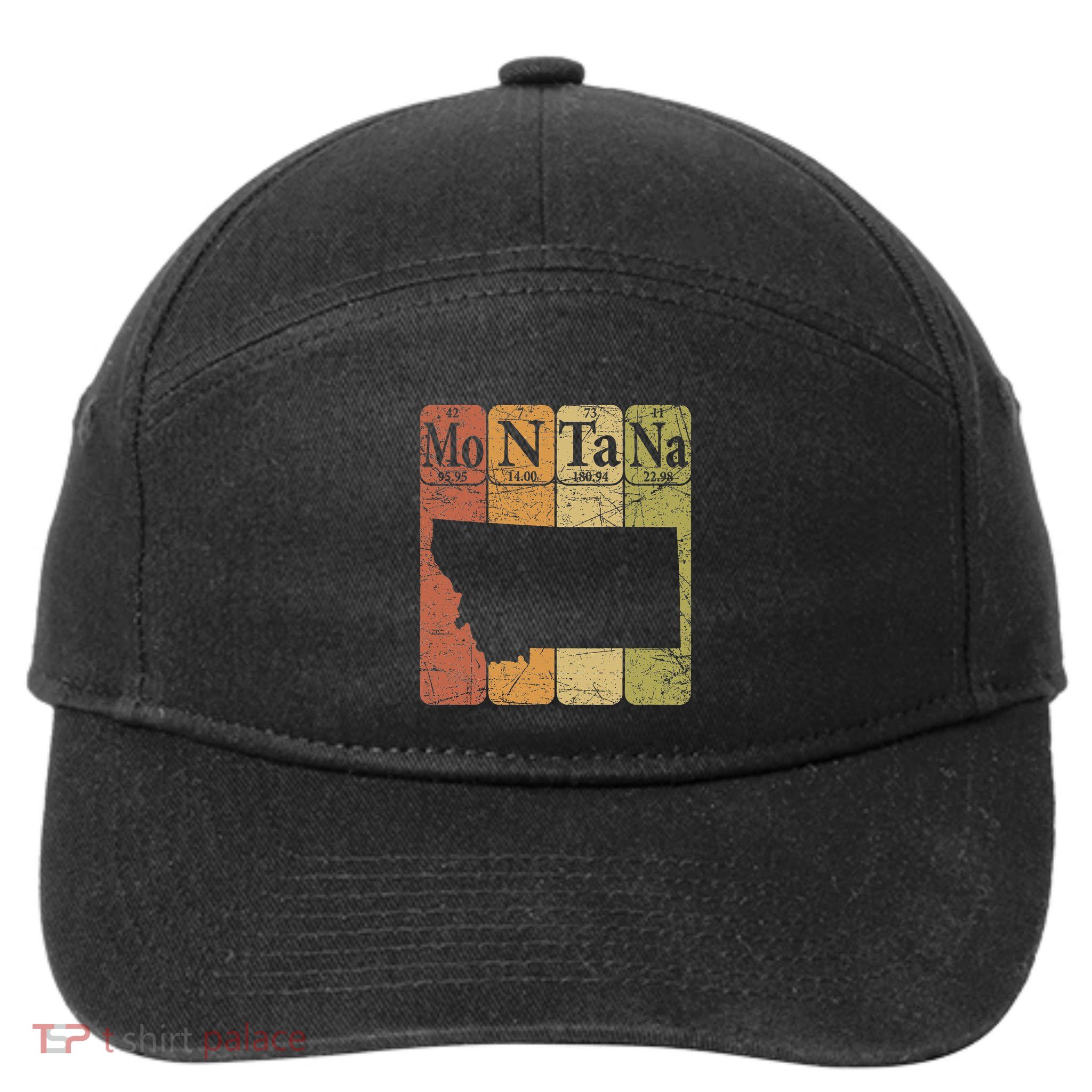 Montana Periodic Table Elements State Of Montana Map 7-Panel Snapback Hat