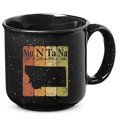 Montana Periodic Table Elements State Of Montana Map 15oz Campfire Ceramic Mug