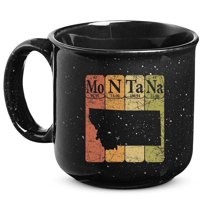Montana Periodic Table Elements State Of Montana Map 15oz Campfire Ceramic Mug