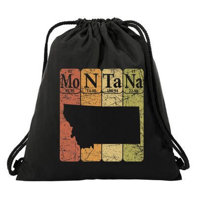 Montana Periodic Table Elements State Of Montana Map Drawstring Bag