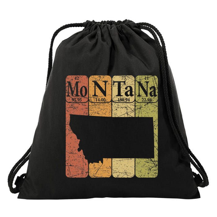 Montana Periodic Table Elements State Of Montana Map Drawstring Bag