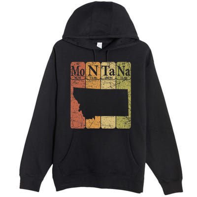 Montana Periodic Table Elements State Of Montana Map Premium Pullover Hoodie