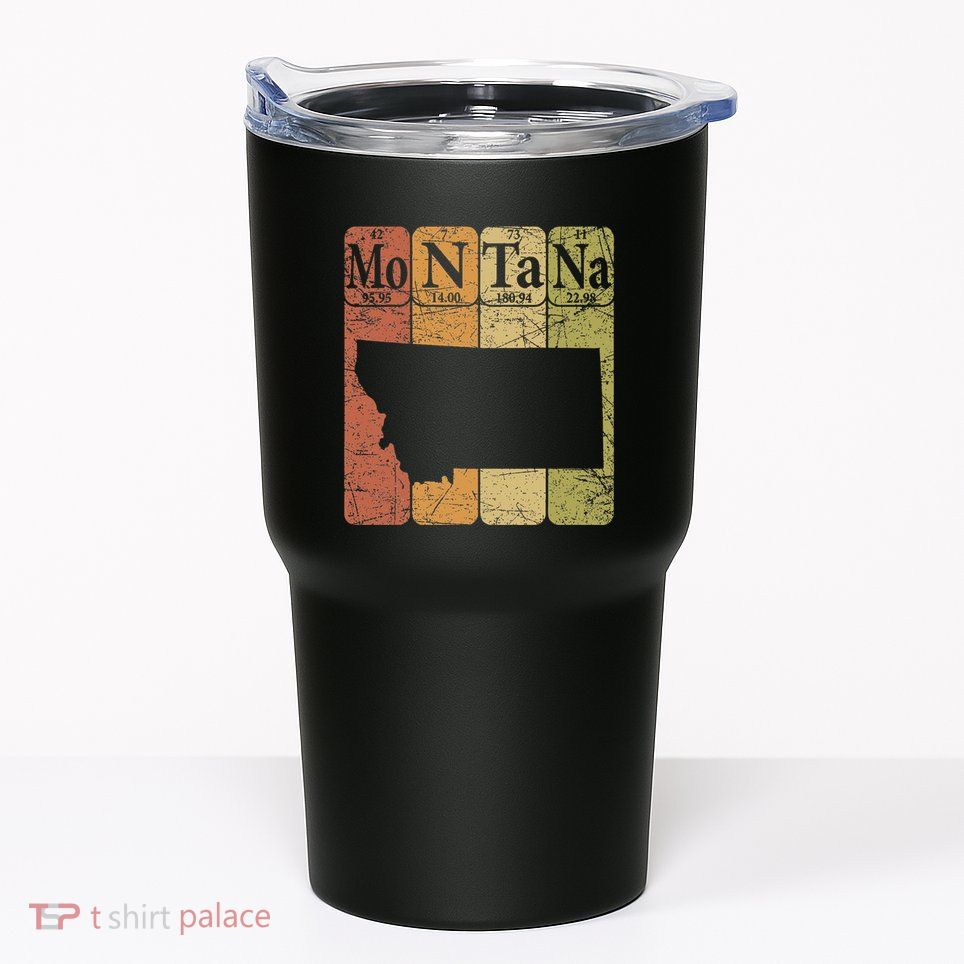 Montana Periodic Table Elements State Of Montana Map Tumbler