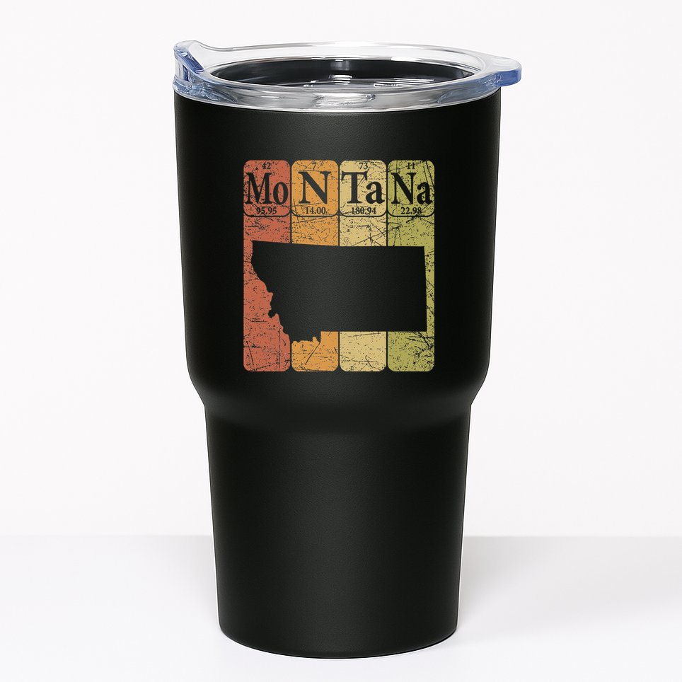 Montana Periodic Table Elements State Of Montana Map Tumbler