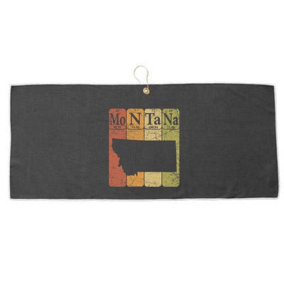 Montana Periodic Table Elements State Of Montana Map Large Microfiber Waffle Golf Towel