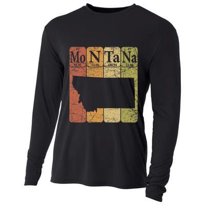 Montana Periodic Table Elements State Of Montana Map Cooling Performance Long Sleeve Crew