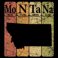 Montana Periodic Table Elements State Of Montana Map Cooling Performance Long Sleeve Crew