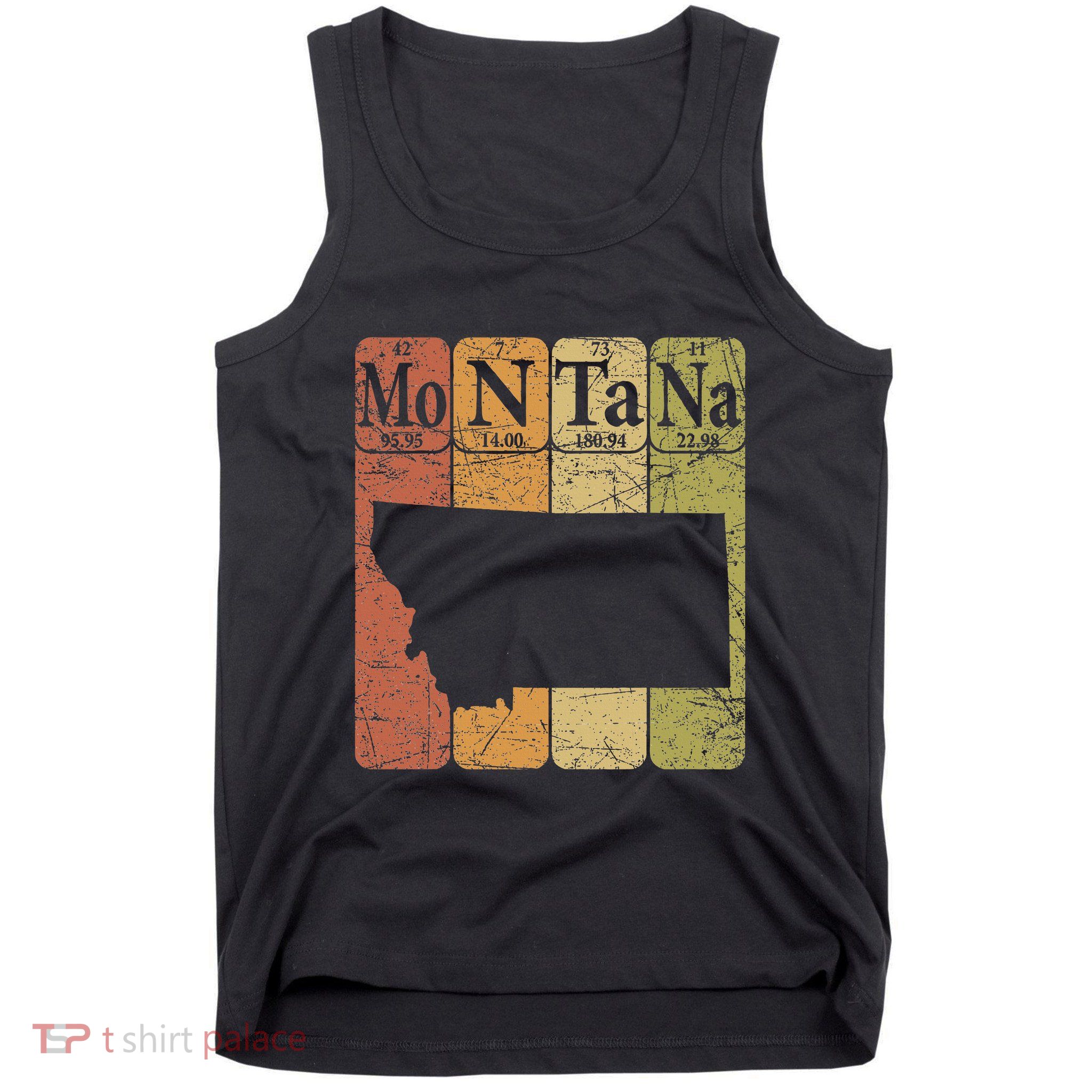 Montana Periodic Table Elements State Of Montana Map Tank Top