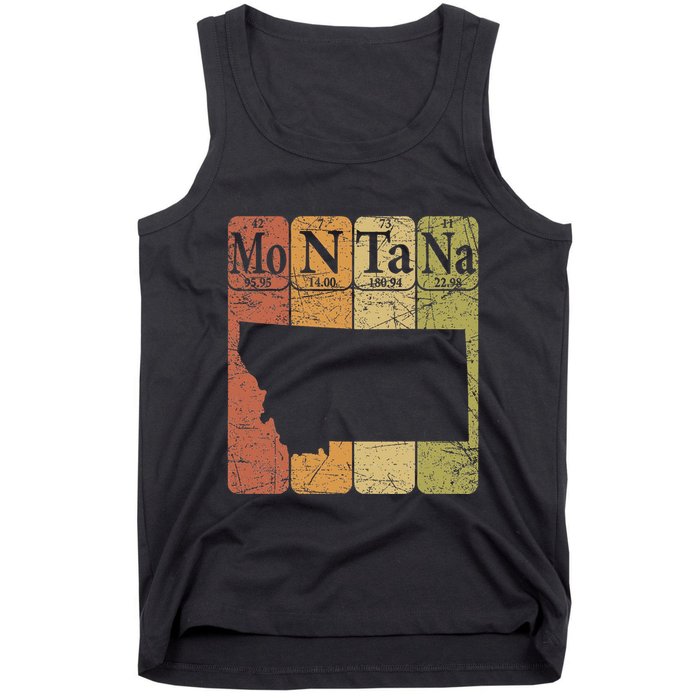 Montana Periodic Table Elements State Of Montana Map Tank Top