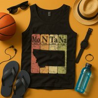 Montana Periodic Table Elements State Of Montana Map Tank Top