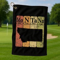 Montana Periodic Table Elements State Of Montana Map Golf Towel
