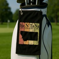 Montana Periodic Table Elements State Of Montana Map Golf Towel