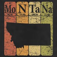 Montana Periodic Table Elements State Of Montana Map Golf Towel