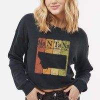 Montana Periodic Table Elements State Of Montana Map Cropped Pullover Crew