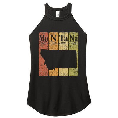Montana Periodic Table Elements State Of Montana Map Women's Perfect Tri Rocker Tank