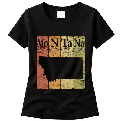 Montana Periodic Table Elements State Of Montana Map Womens T-Shirt