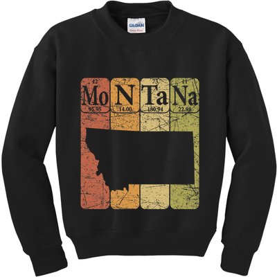 Montana Periodic Table Elements State Of Montana Map Kids Sweatshirt