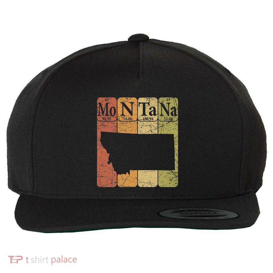 Montana Periodic Table Elements State Of Montana Map Wool Snapback Cap