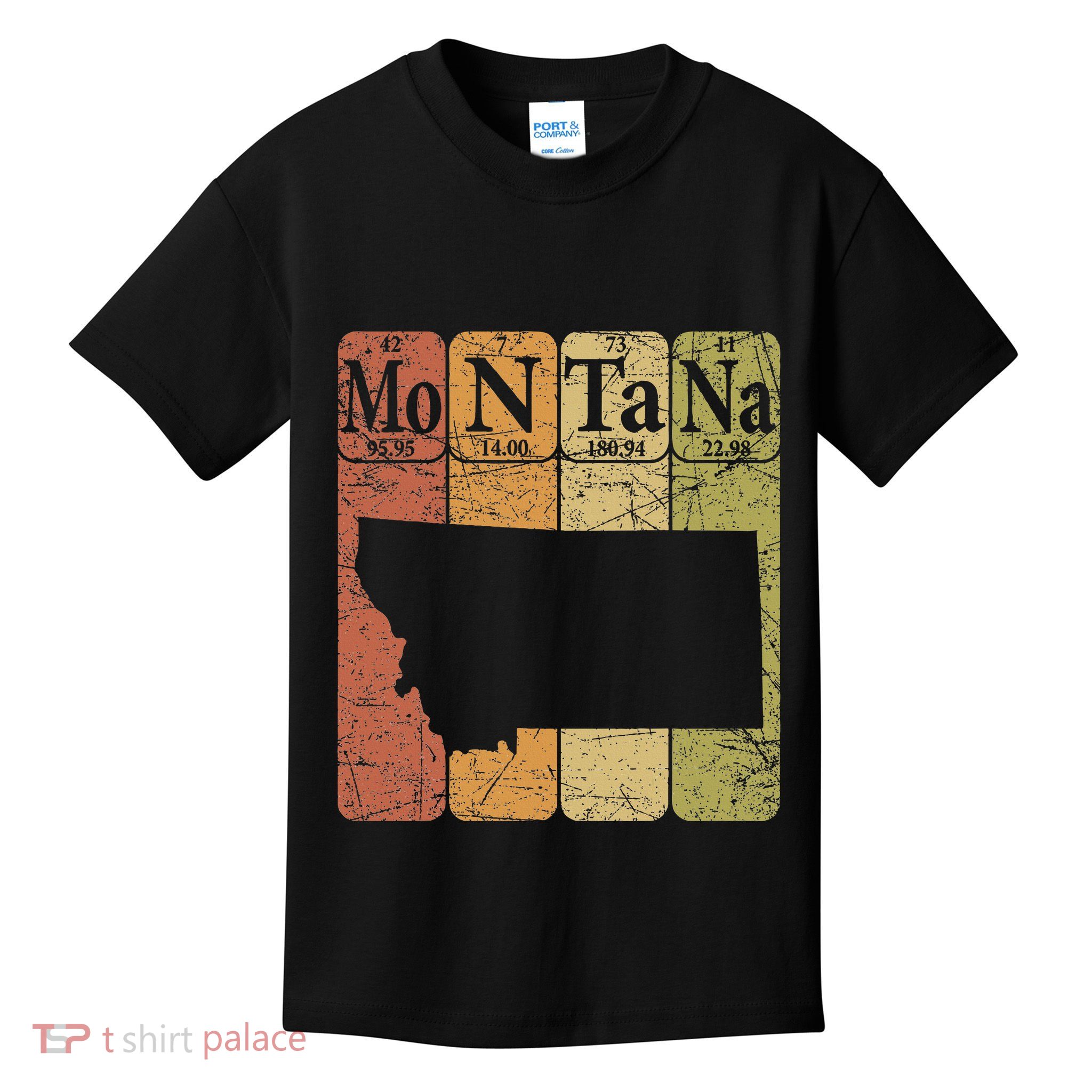 Montana Periodic Table Elements State Of Montana Map Kids T-Shirt