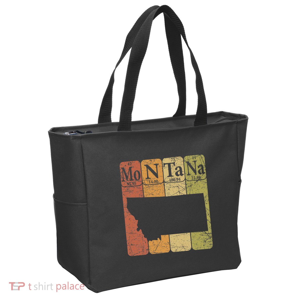 Montana Periodic Table Elements State Of Montana Map Zip Tote Bag