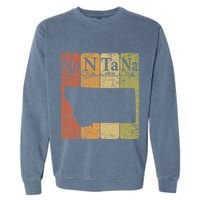 Montana Periodic Table Elements State Of Montana Map Garment-Dyed Sweatshirt