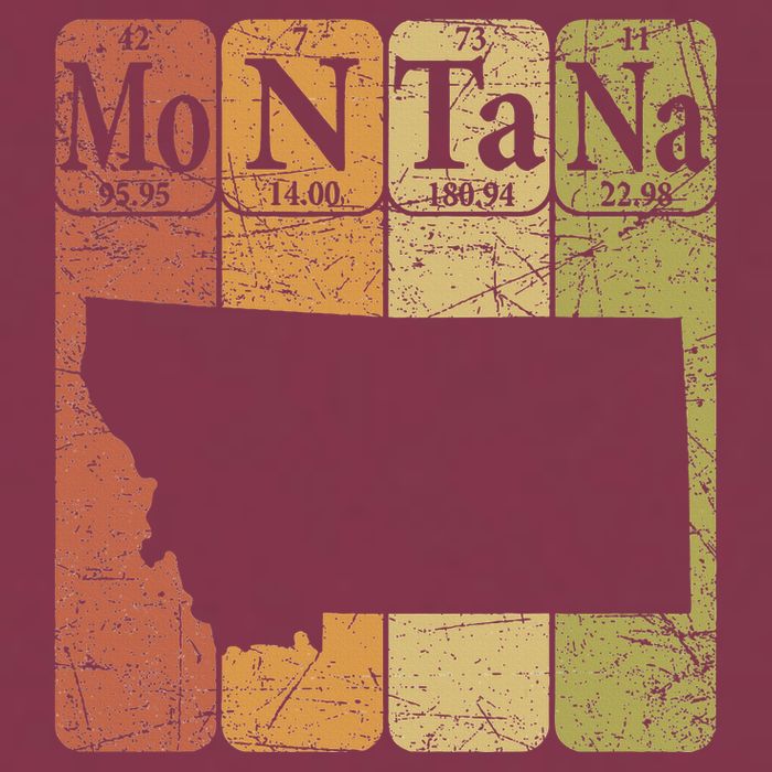 Montana Periodic Table Elements State Of Montana Map 16oz Travel Tumbler