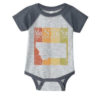 Montana Periodic Table Elements State Of Montana Map Infant Baby Jersey Bodysuit