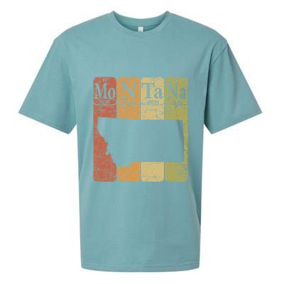 Montana Periodic Table Elements State Of Montana Map Sueded Cloud Jersey T-Shirt