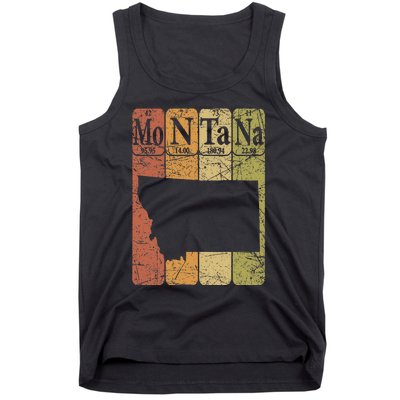 Montana Periodic Table Elements State Of Montana Map Retro Tank Top