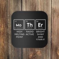 Mother Periodic Table Funny Chemist Mom Momma Mommy Coaster