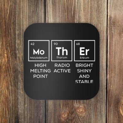 Mother Periodic Table Funny Chemist Mom Momma Mommy Coaster