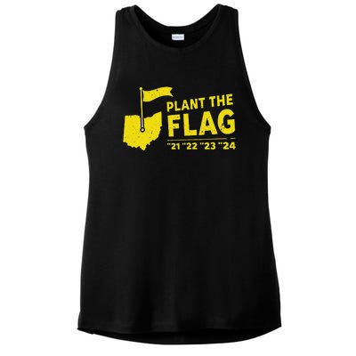 Michigan Plant The Flag 21 22 23 24 Lovers Ladies PosiCharge Tri-Blend Wicking Tank