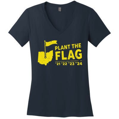 Michigan Plant The Flag 21 22 23 24 Lovers Women's V-Neck T-Shirt