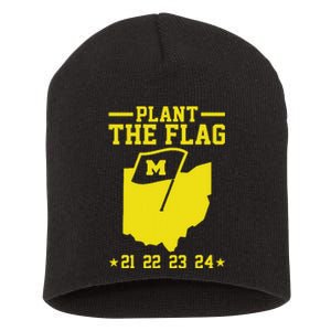 Michigan Plant The Flag 21 22 23 24 Short Acrylic Beanie