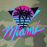 Miami Palm Trees Vaperwave Synthwave 80s Style Retro Legacy Tie Dye Trucker Hat