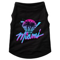 Miami Palm Trees Vaperwave Synthwave 80s Style Retro Doggie Tank