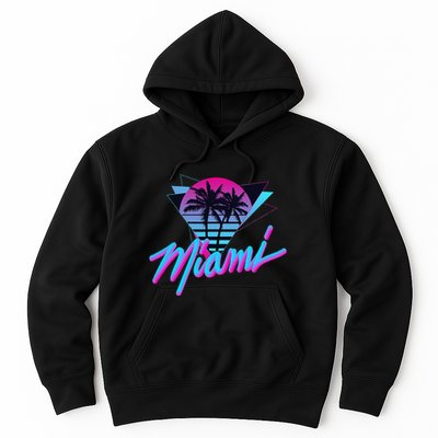 Miami Palm Trees Vaperwave Synthwave 80s Style Retro Hoodie