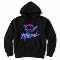 Miami Palm Trees Vaperwave Synthwave 80s Style Retro Hoodie