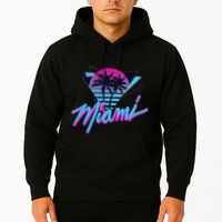 Miami Palm Trees Vaperwave Synthwave 80s Style Retro Hoodie