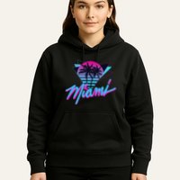 Miami Palm Trees Vaperwave Synthwave 80s Style Retro Hoodie