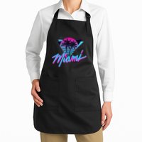 Miami Palm Trees Vaperwave Synthwave 80s Style Retro Apron