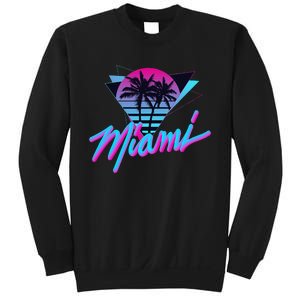 Miami Palm Trees Vaperwave Synthwave 80s Style Retro Sweatshirt