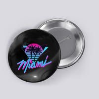 Miami Palm Trees Vaperwave Synthwave 80s Style Retro Button